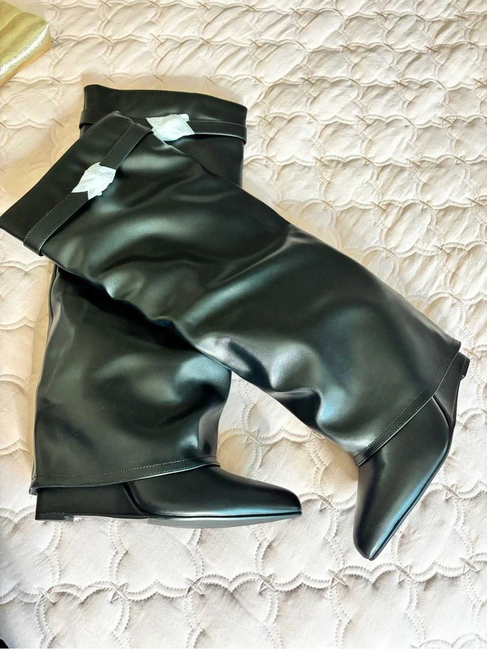 Black Women's Tall Slouch Boots - Classic Knee-High Style